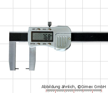 Dig.-Messschieber f. Außennuten 3V m. runden Stiften, 150 x 40 mm
