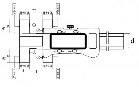 Digital universal caliper, 0 - 300 mm