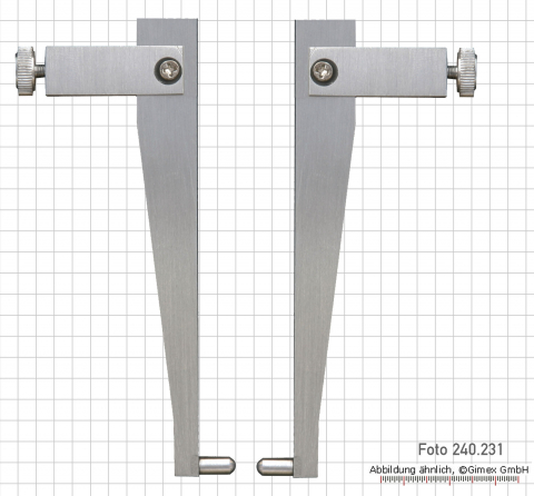 Meas. tips for dig. uni. caliper, with spherical meas. faces, Ty