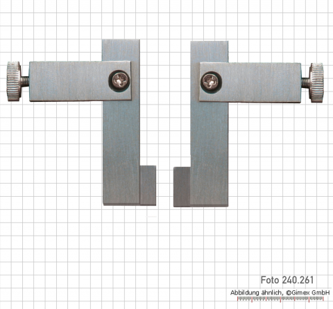 Meas. tips for dig. uni. caliper, with blade measuring faces