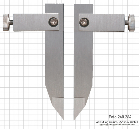 Meas. tips for dig. uni. caliper, for outside measuring