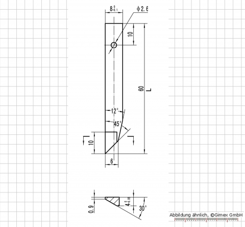 Meas. tips for dig. uni. caliper, for outside measuring