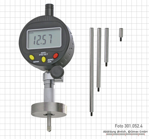 Dig.-Messuhr mit rundem Tiefenmessanschlag 16 mm