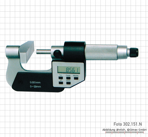 Dig. large anvil micrometers, 25 - 50 mm