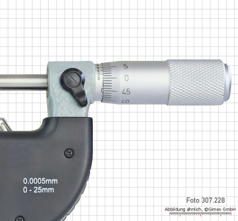 Bügelmessschrauben mit Digital-Feinzeiger, 0 - 25 mm x 0.0005 mm