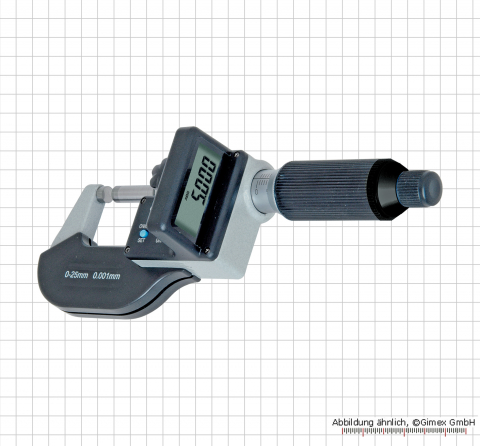 Dig.-Mikrometer für Blechdicke 0 - 25 mm, 2 mm/U, stehend
