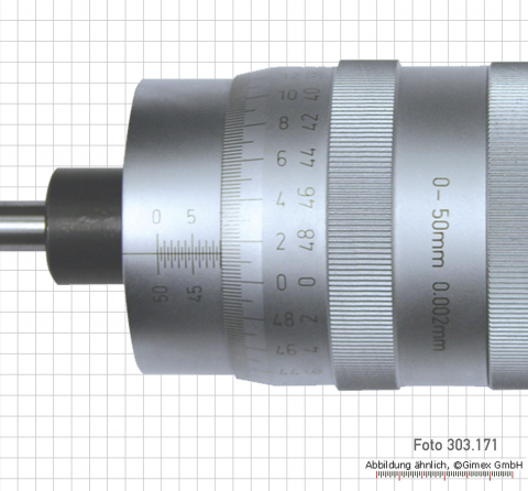 Einbau-Messschrauben mit Doppelskalierung, 0 - 25 mm
