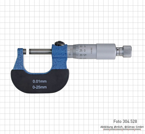 Bügelmessschrauben für Linkshänder, 25 - 50 mm