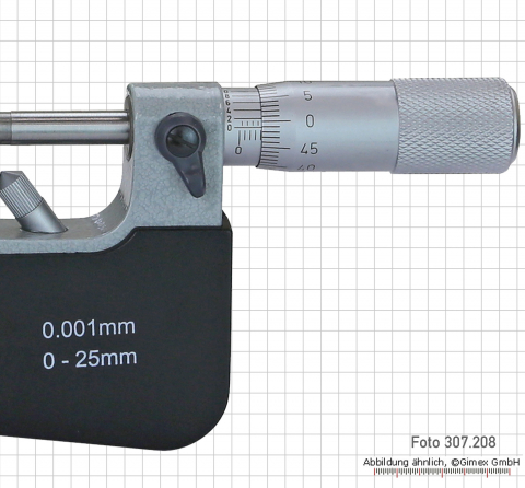 Bügelmessschrauben mit Feinzeiger, 75 - 100 mm