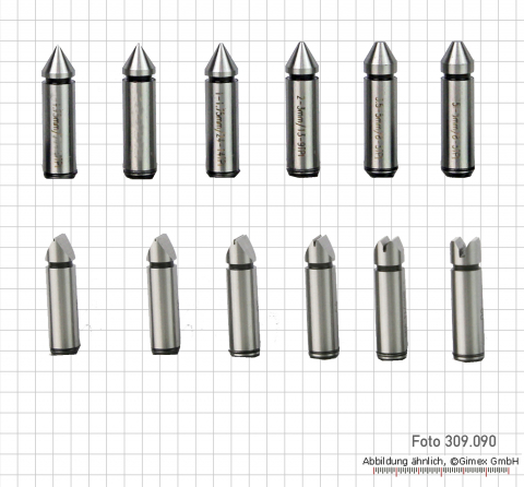 Thread inserts, 60°, set 0.4 - 7.0 mm