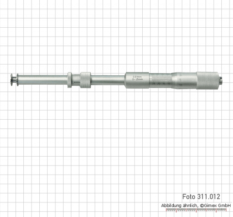 Innen-Quernuten-Mikrometer, 0 - 25 mm, D 13,0 mm