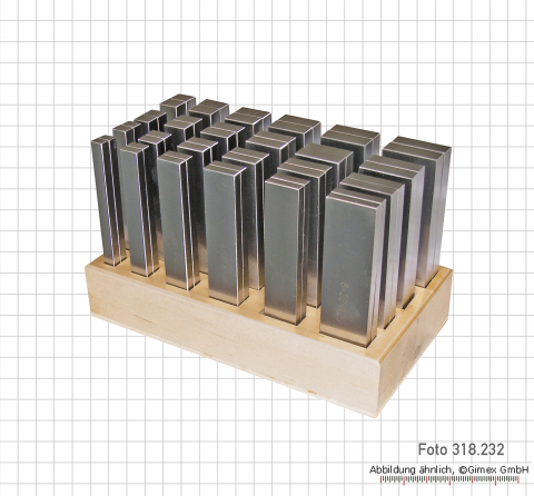 Parallelunterlagen, 125 mm, 24 Paar