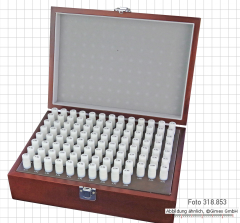 Pin gauges set 20 pieces, ± 0,004 mm,  1.0 - 20.0 mm
