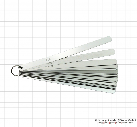 Precision feeler gauge, 0.05 - 1.0 mm, 13 pcs.