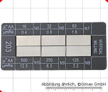 Oberflächen-Vergleichsplatten, 6 teilig, 