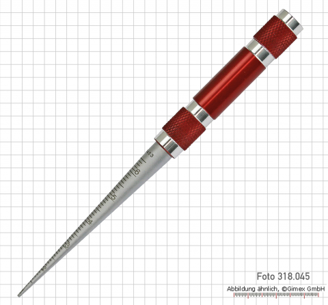 Messkeil aus Stahl, 0,5 - 110 mm, Ablesung 0,1 mm
