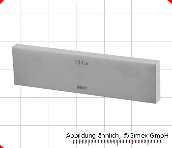 Ceramic block gauge for caliper certification 131.4 mm, degree 1