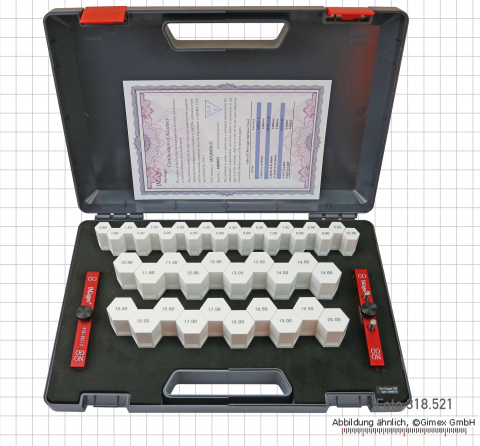 Messstift-Satz 40-tlg., ± 0,004 mm,  0,5 - 20,0 mm