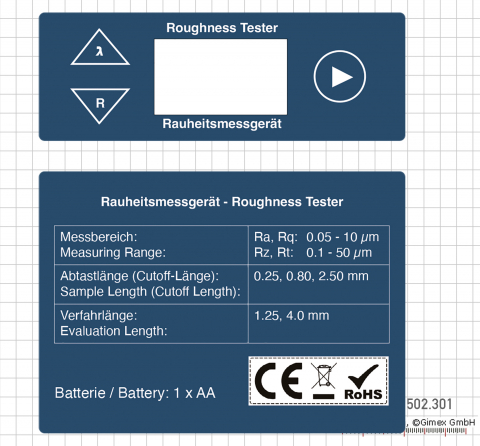Surface roughness tester, portable