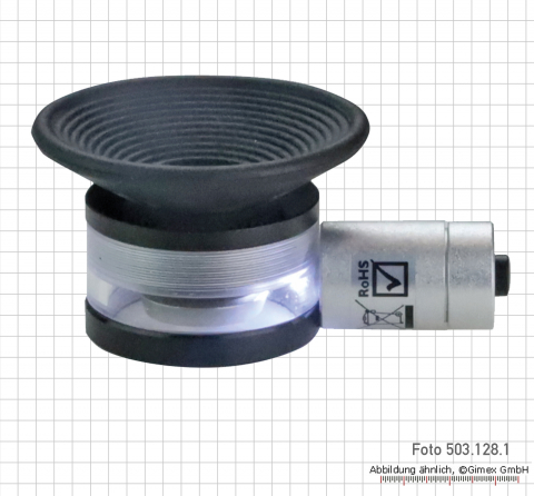 Prec. magnifier 20X, with LED and scale 0.1 mm