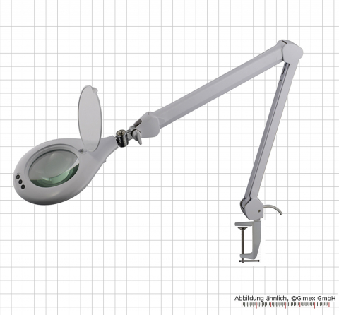 Arbeitslupe mit LED-Beleuchtung, 127 mm, Standfuß