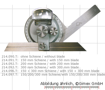 Universal bevel protractors, with magnifier, TOP,  without blade