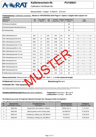 Caliper. monoblock. INOX. 150 x 0.05 mm /6 x 1/128 with certificate
