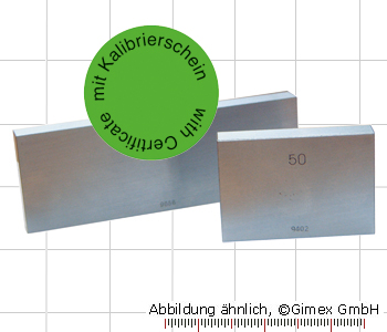 Endmaß 0,5 mm, Güte 1, mit Werkskalibrierschein