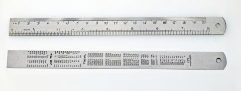 S344: Maßstab, 200 mm x 19 x 1 mm, 1er Packung
