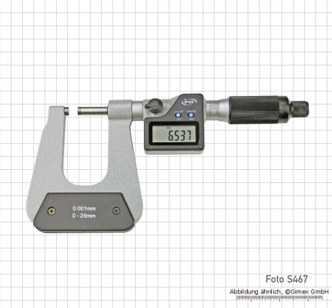 S467: DIG.-MESSSCHRAUBE 0 - 25 MM, IP 65, 50 MM TIEFE