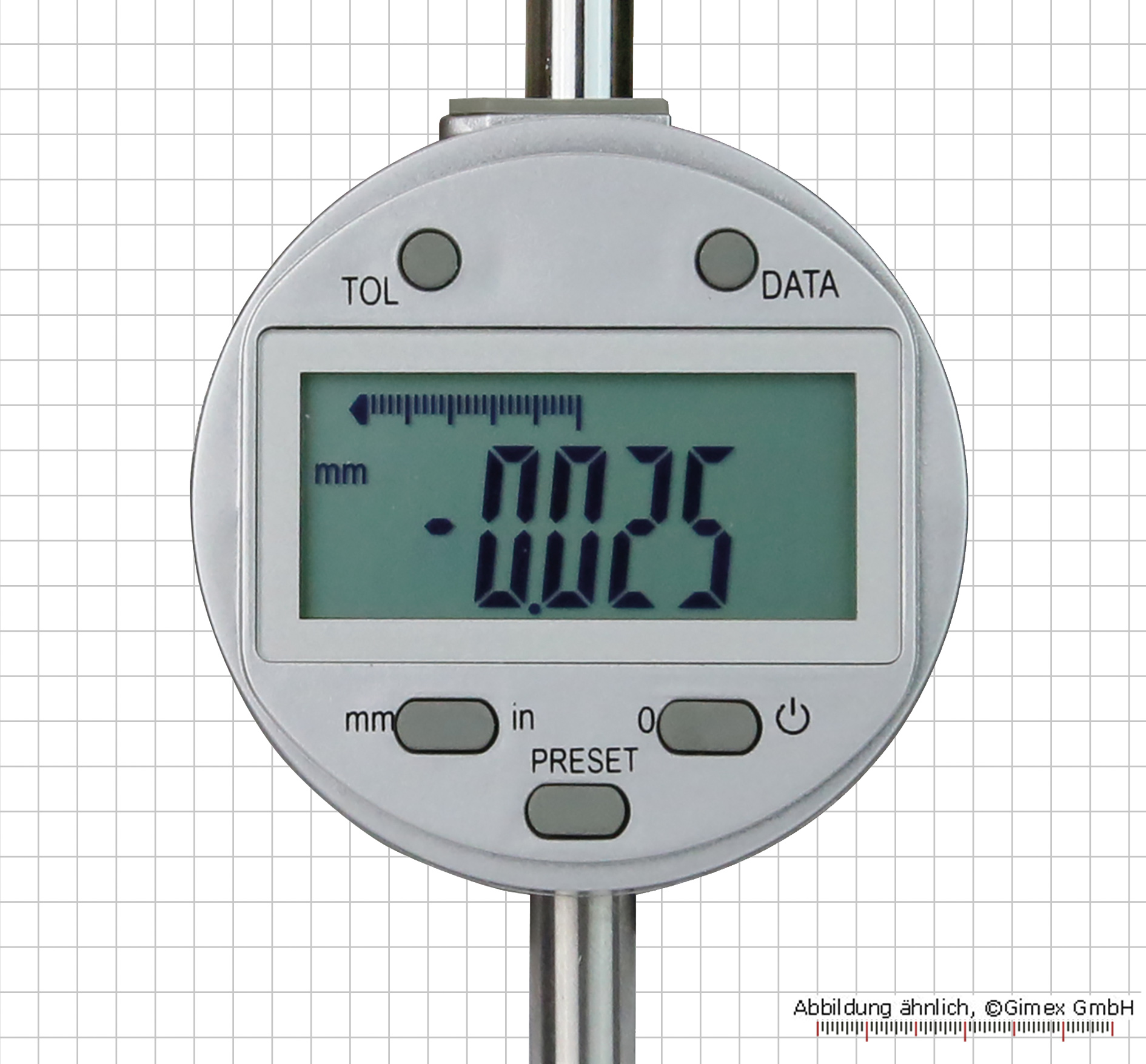 Messzeuge, Messschieber, Mikrometer, Messuhren - Digital-Messuhr, 25 x 0,001  mm, IP 65