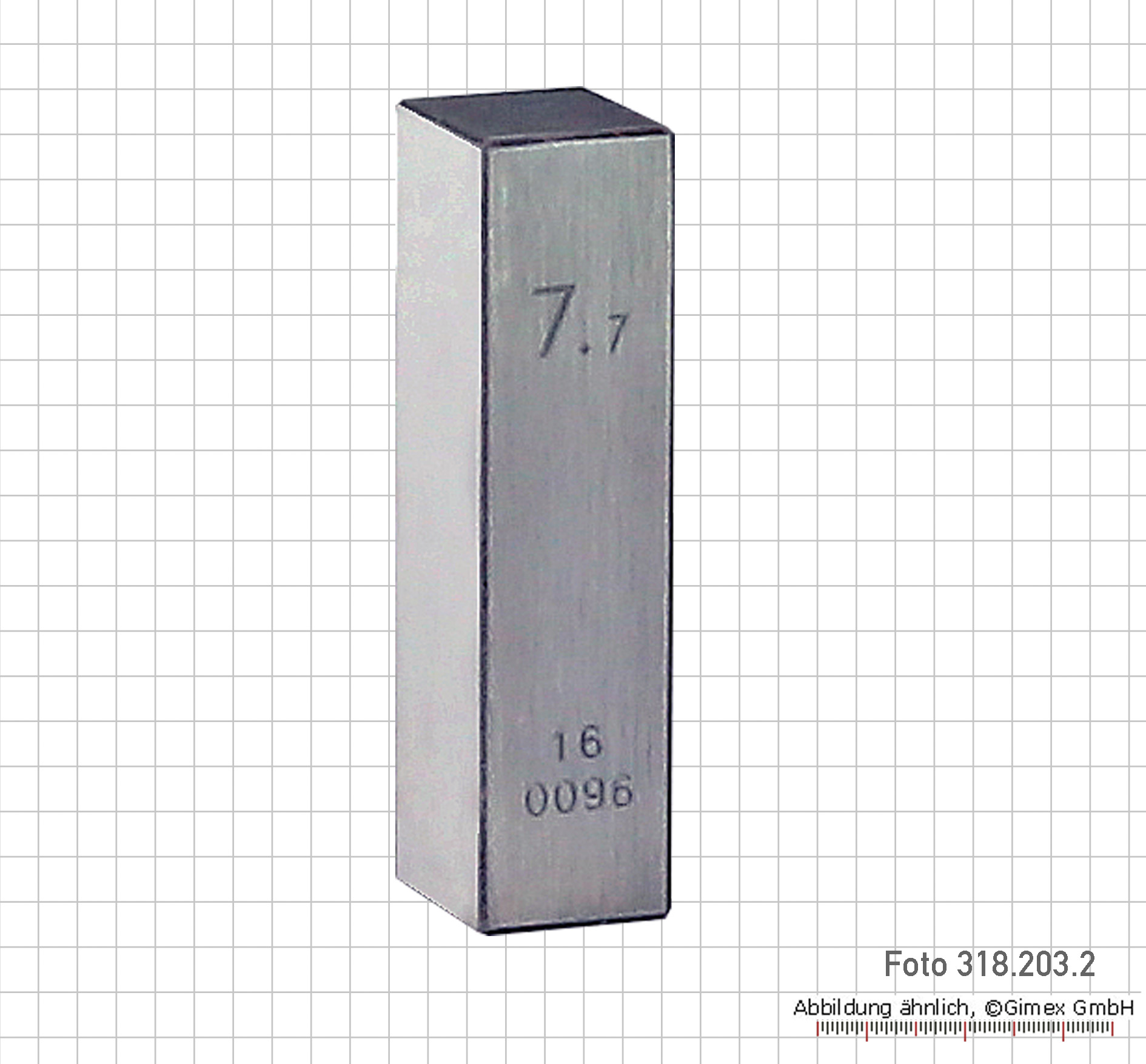 Einzeln-Endmaß 1,05 mm Güte 2 DIN ISO 3650 