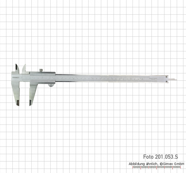 Taschen-Messschieber mit Feststellschraube, 300x0,05 mm