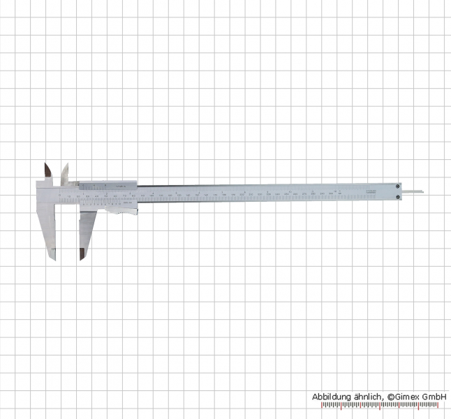 T-Messschieber, INOX, Monoblock, Momentfeststellung, 300 x 0.05 mm / 12" x 1/128"