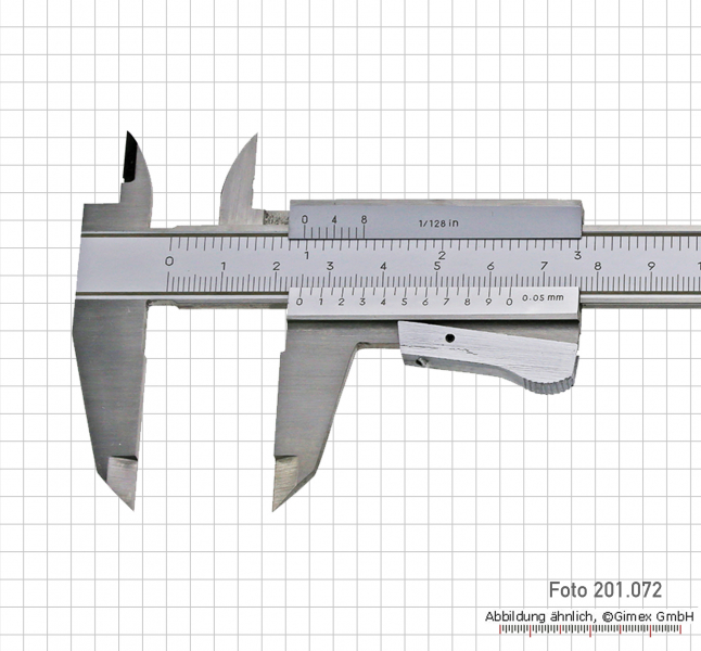 T-Messschieber TOP, 150 x 0,05 mm / 6" x 1/128", Momentf.