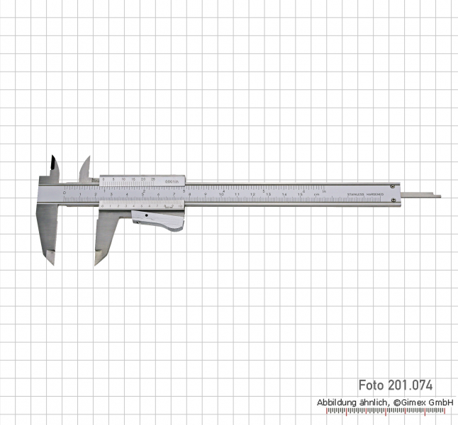 Vernier calipers TOP, 150x0,02 mm, auto