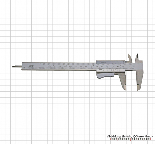 Taschen-Messschieber für Linkshänder, 150 mm, Momentf.