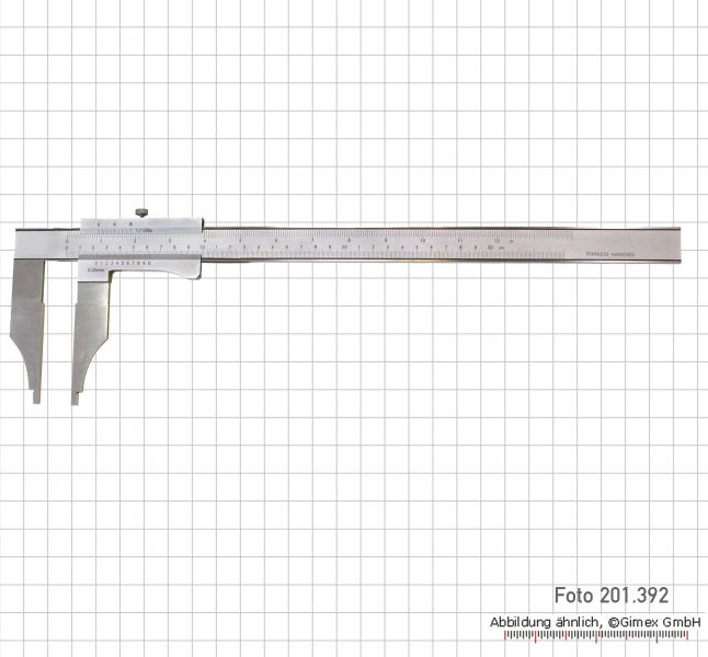 Control caliper, without point, 200 x 60 x 0,05 mm