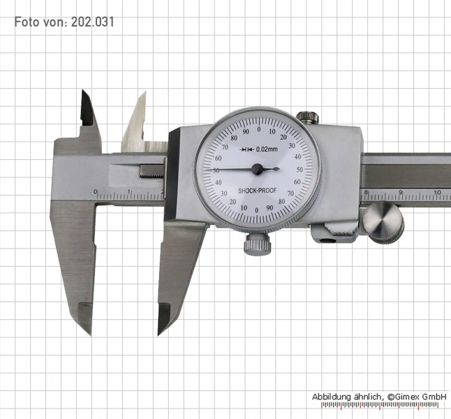 Dial caliper, 300 x 0,02 mm