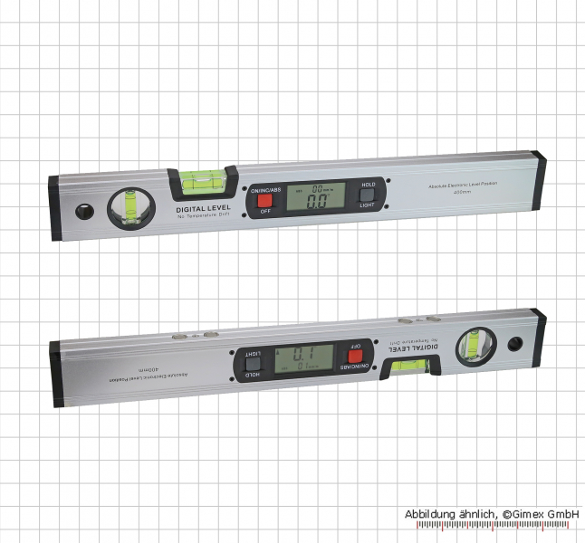 Light-metal spirit level with laser, 250 mm