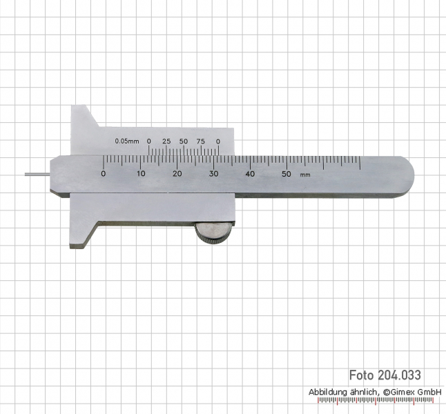 Tiefenmaß mit 40 mm Anschlag, Messbereich 50 mm