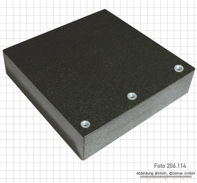 Mess- und Kontrollplatten aus Granit mit M8, 400 x 400 x 50 mm