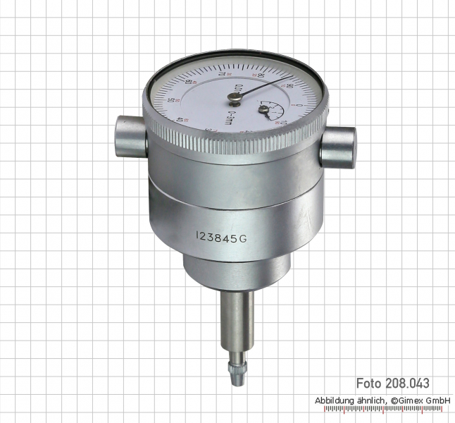 Messuhr mit rückwärtiger Messspindel, 3 x 0,01 mm, 17 µm