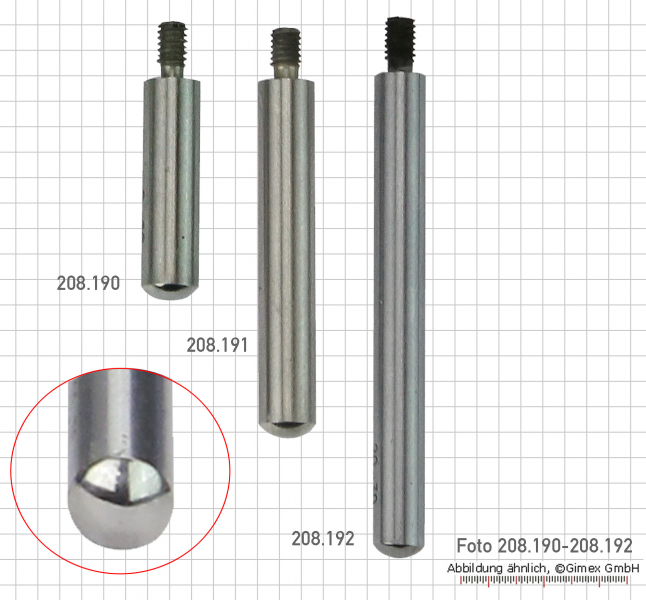 Messeinsatz für Messuhr, 3 mm