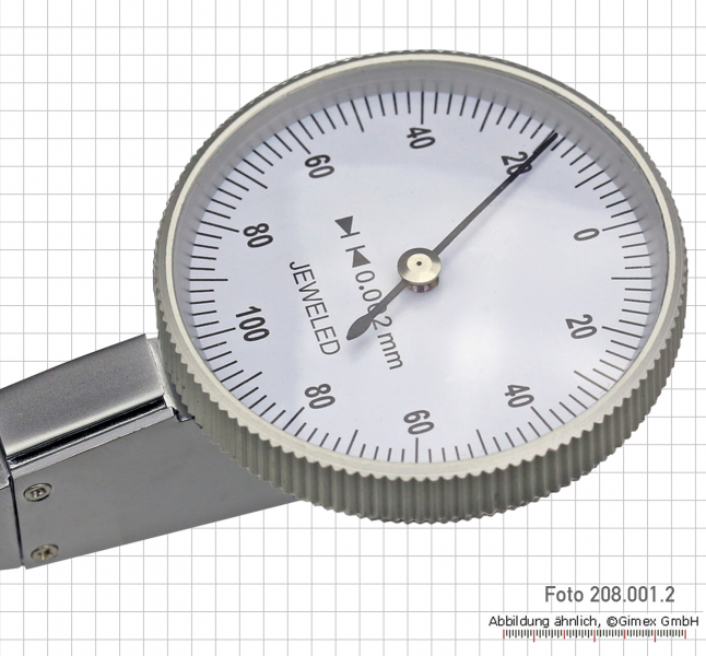 Fühlhebelmessgerät, rechtwinklig, 0,2 x 0,002 mm, Ø 40 mm
