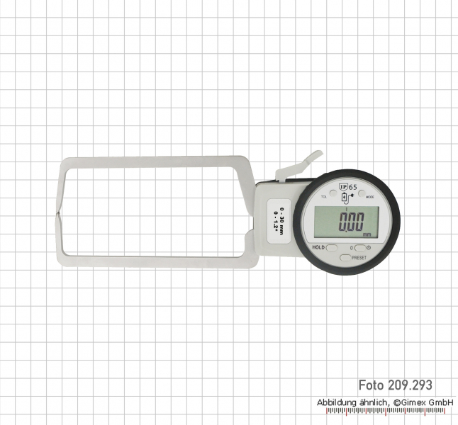 Digital caliper gauge for inside measurements,  5 - 15 mm
