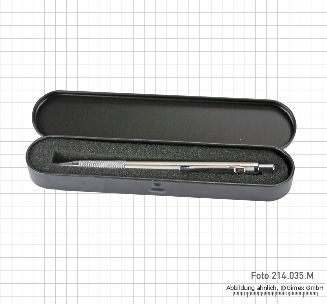 Carbide-tipped scribers, 150 mm with metal case and 10 scriber