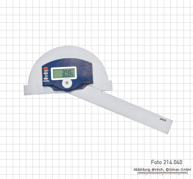 digital steel Protractors, 0 - 180°,  120 x 150 mm