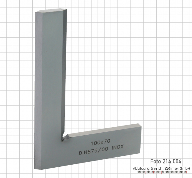 Control square with bevelled edge, flat,  50 x 40 mm