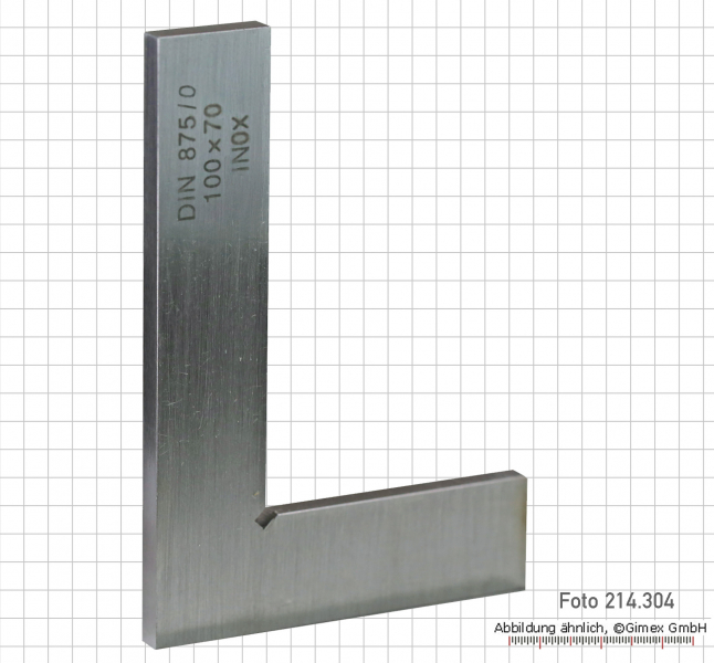Kontrollwinkel, INOX, flach, 150 x 100 mm